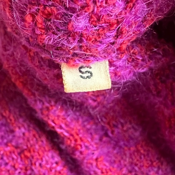 MISSONI Vintage Red and Pink Houndstooth Mohair Knit Dress Made in Italy - Picture 15 of 16